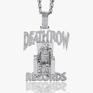 Silver dr records chain iced out trend hiphop